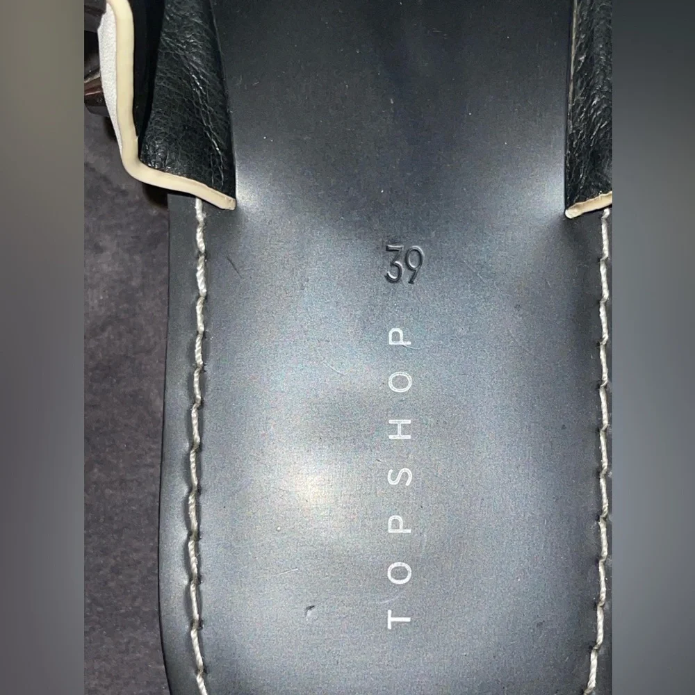 Studded White and Yellow Slide Sandals - Women - Picture 5 of 5